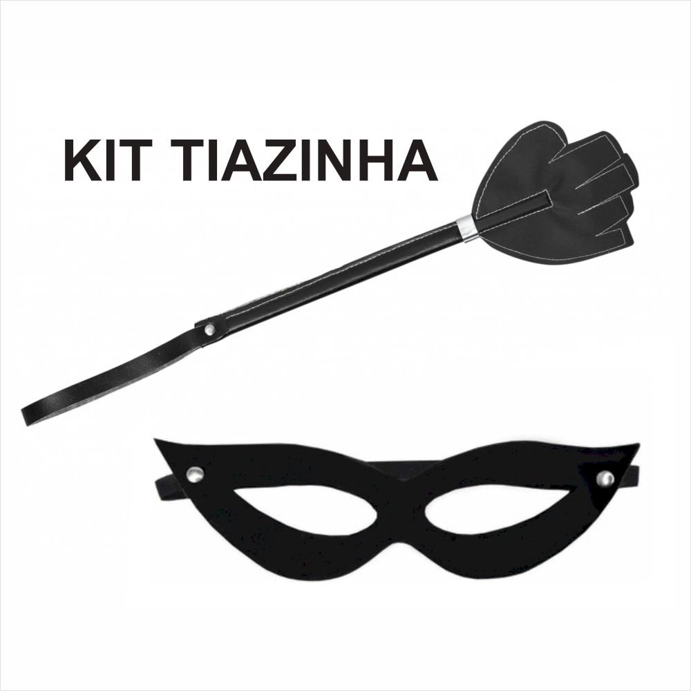 KIT TIAZINHA CHIBATA E MASCARA CORVIN 35CM Linha de acessórios sado e fetiche da Adult Toys. KIT TIAZINHA CHIBATA E MASCARA CORVIN 35CM