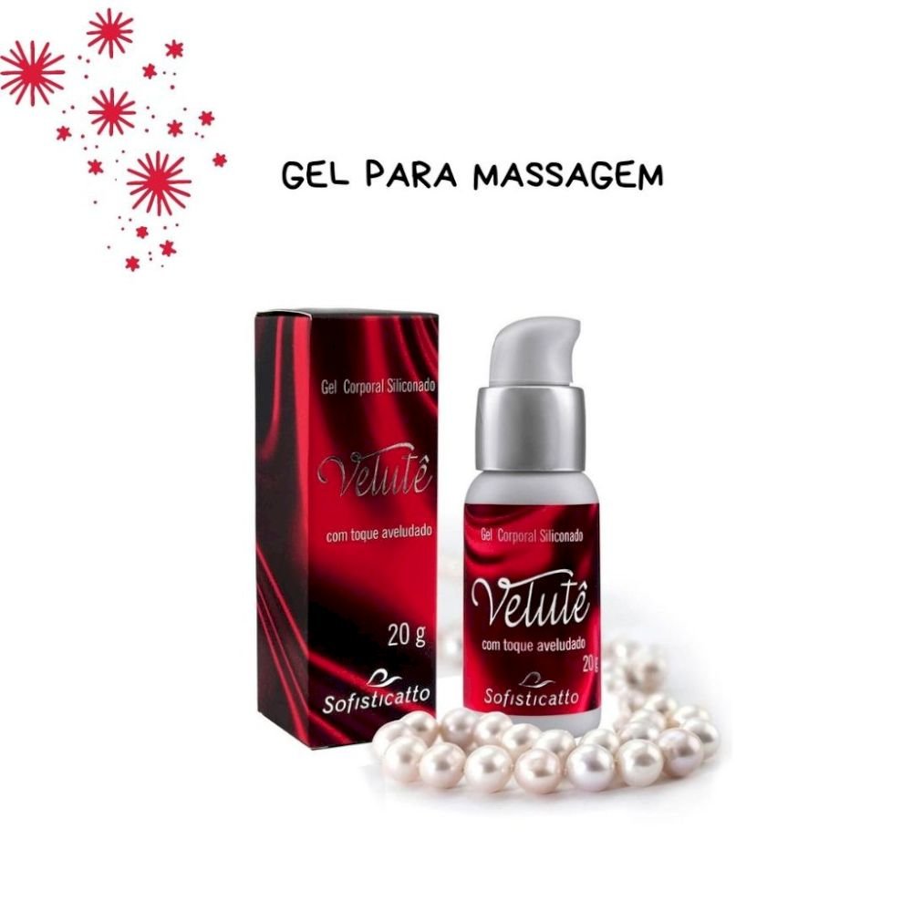 KIT VELUTE GEL PARA MASSAGEM COM COLAR DE PÉROLAS SOFISTICATTO Noites mais intensas pedem Velute! KIT VELUTE GEL PARA MASSAGEM COM COLAR DE PÉROLAS SOFISTICATTO
