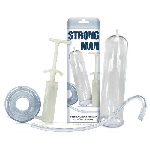 Bomba Peniana Strong Man Manual Tubo sem Emenda Preto