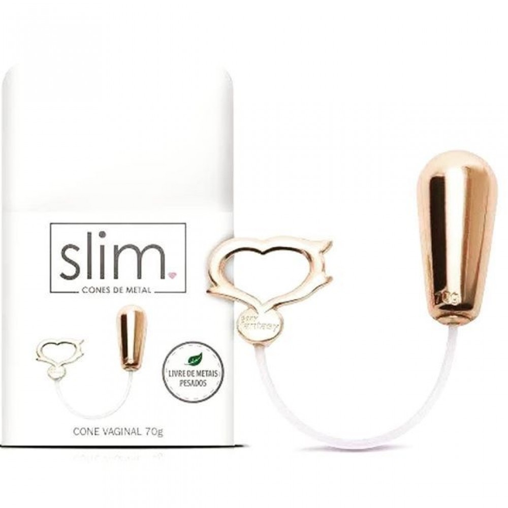 POMPOARISMO CONE EM METAL 45g LINHA SLIM Os cones vaginais da Linha Slim foram desenvolvidos para mulheres que buscam produtos de extrema qualidade e bom gosto. POMPOARISMO CONE EM METAL 45g LINHA SLIM