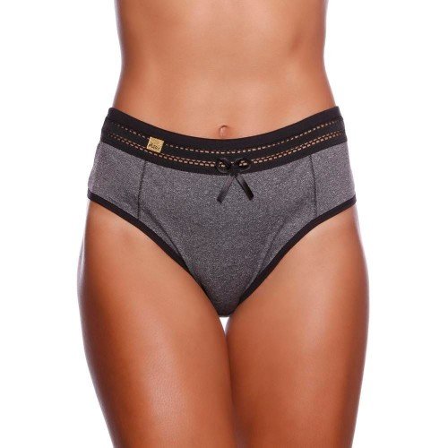 CALCINHA MESCLA MARY CINZA COM PRETO