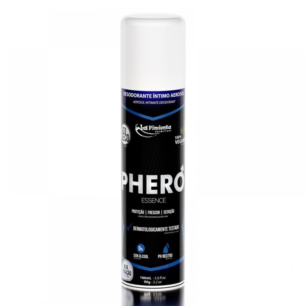 PHERO ESSENSE DESODORANTE INTIMO AEROSOL 166ML Atitude e autocuidado aliados a sua rotina e seu dia a dia. PHERO ESSENSE DESODORANTE INTIMO AEROSOL 166ML