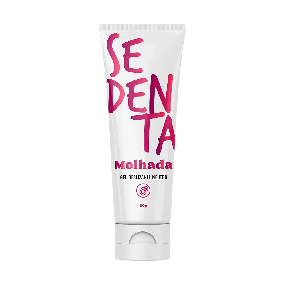 SEDENTA MOLHADA LUBRIFICANTE NEUTRO 50G O Sedenta Molhada é um Gel Deslizante Neutro feito a base de água e com uma textura de altíssimo poder de lubrificação, o que o torna a opção perfeita para quem deseja um deslize muito mais prazeroso e sem nenhum ti SEDENTA MOLHADA LUBRIFICANTE NEUTRO 50G