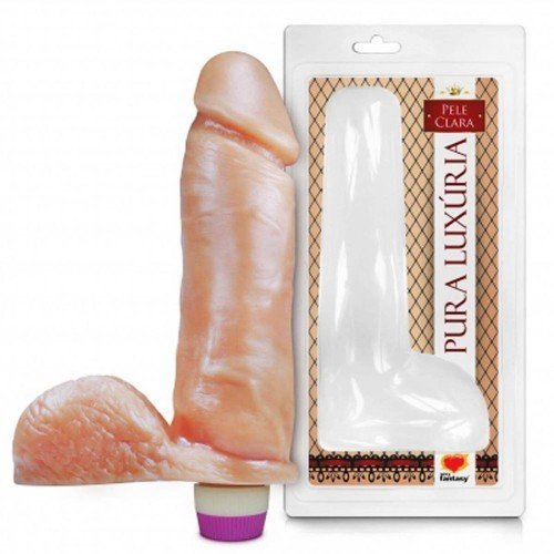 PRÓTESE REALÍSTICA COM ESCROTO E VIBRO 20,5X4,7CM SEXY FANTASY PC031