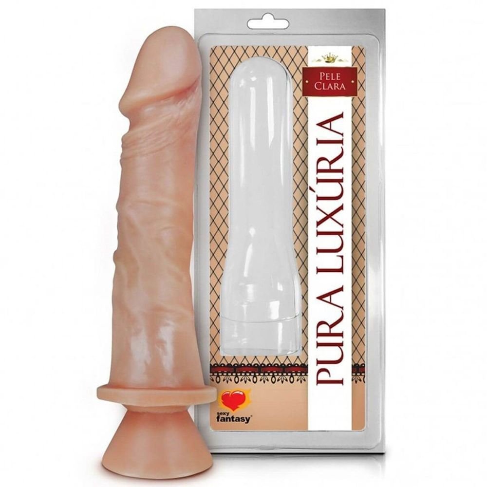 PRÓTESE REALÍSTICO COM VENTOSA 17X4,2 CM SEXY FANTASY A Prótese Pura Luxúria dispõe formato de pênis realístico com veias salientes e glande definida para uma penetração mais prazerosa. PRÓTESE REALÍSTICO COM VENTOSA 17X4,2 CM SEXY FANTASY