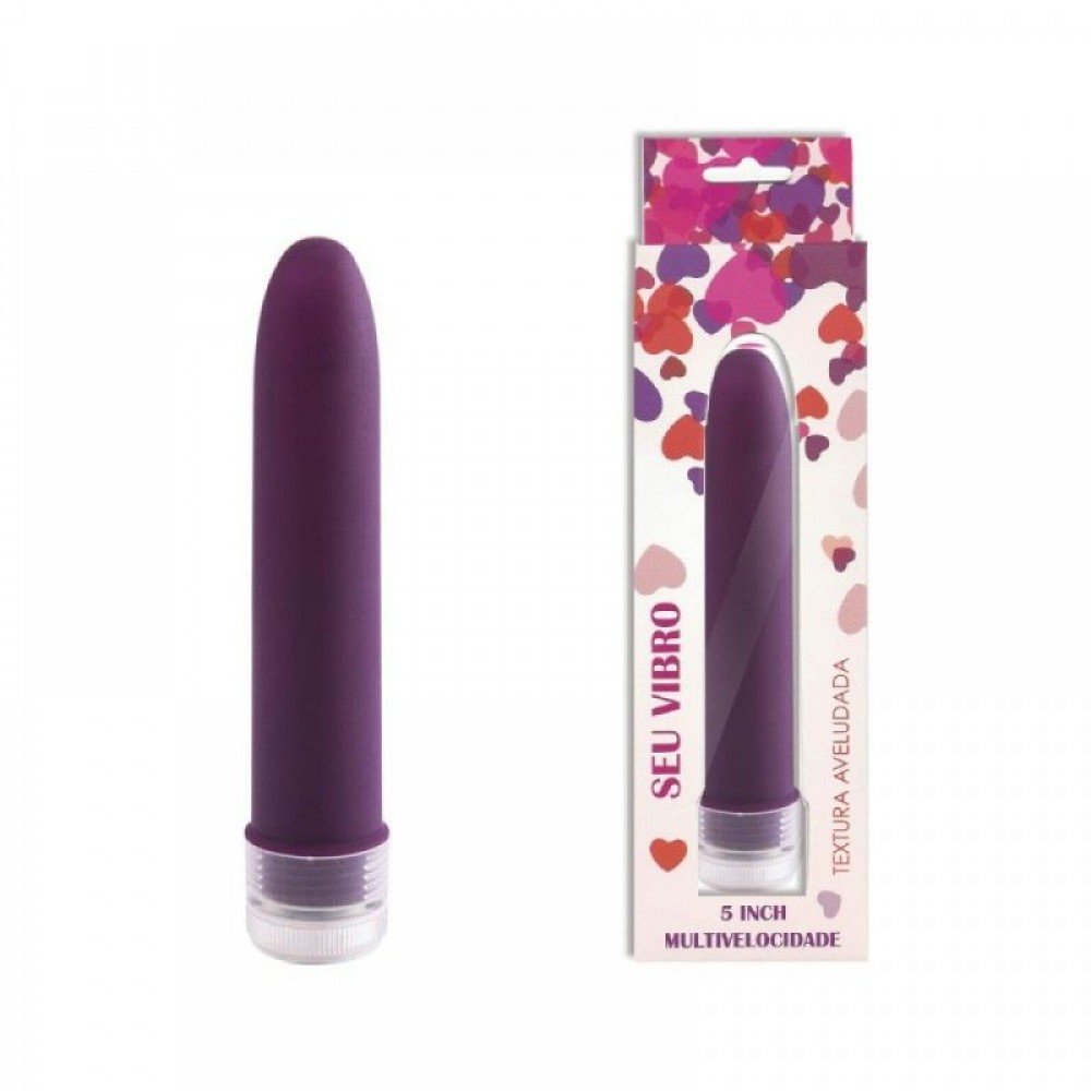 Vibrador Personal 13 cm, Multivelocidade e Textura Aveludada  PS006