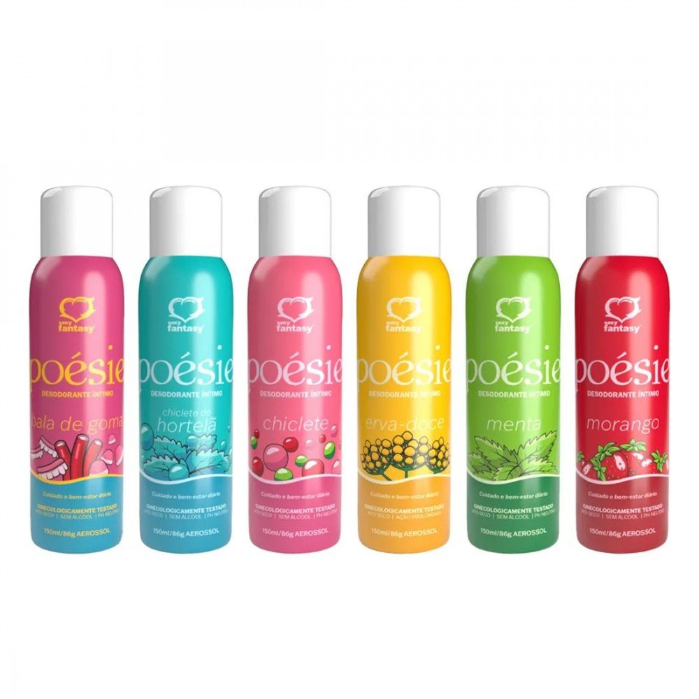 DESODORANTE INTIMO POESIE SEXY FANTASY O Desodorante íntimo Poésie foi desenvolvido especialmente para a higienização da região íntima feminina, pois desodoriza e deixa uma fragrância suave e refrescante com a duração prolongada. DESODORANTE INTIMO POESIE SEXY FANTASY