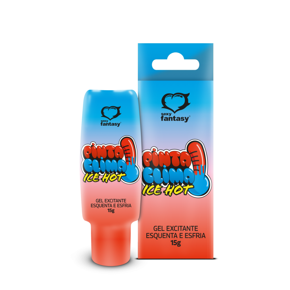 PINTA CLIMA EXCITANTE ICE & HOT 15G Pinta Clima versão Gel em Bisnaga 15g Sexy Fantasy, é um produto desenvolvido para aumentar o estímulo, além de aquecer e refrescar a região onde for aplicado. PINTA CLIMA EXCITANTE ICE & HOT 15G