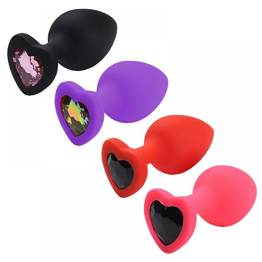 PLUG ANAL DE CORAÇÃO EM SILICONE TAMANHO P 7205