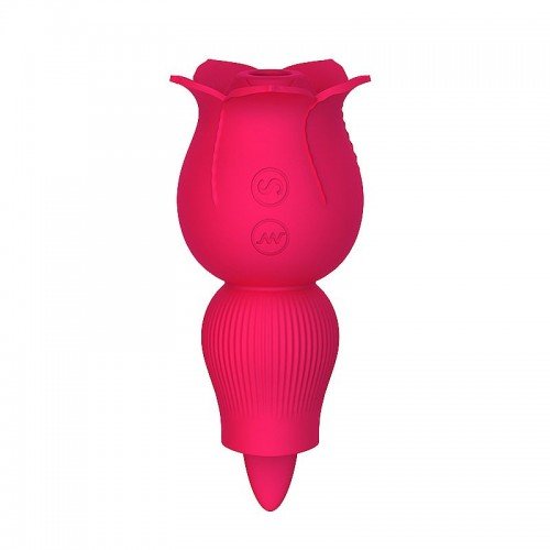 VIBRADOR DE CLITORIS COM PULSAÇÃO ROSA 