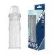 CAPA PENIANA COM TEXTURA 6626 Capa peniana super estimuladora, com superfície em relevo extremamente excitantes, para os prazeres, vaginais e anais, oferendo também muito prazer ao homem ao excitar a glande peniana. CAPA PENIANA COM TEXTURA 6626
