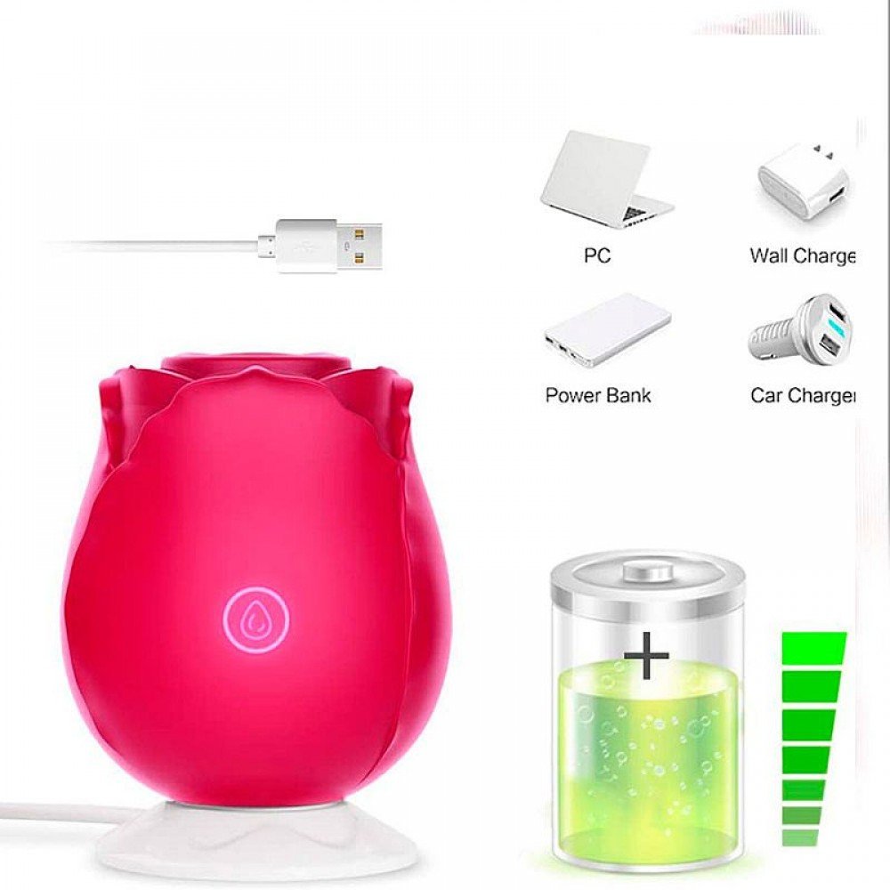 ESTIMULADOR DE CLITORIS COM PULSAÇÃO ROSA Vibrador de clitóris em formato de rosa - Possui 10 Modos de pulsações, o produto é macio ao toque ergonômico,o que facilita o manuseio e a estimulação, trazendo uma sensação prazerosa do uso. ESTIMULADOR DE CLITORIS COM PULSAÇÃO ROSA