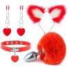 KIT RABO DE COELHO COM TIARA DE ORELHAS 7340