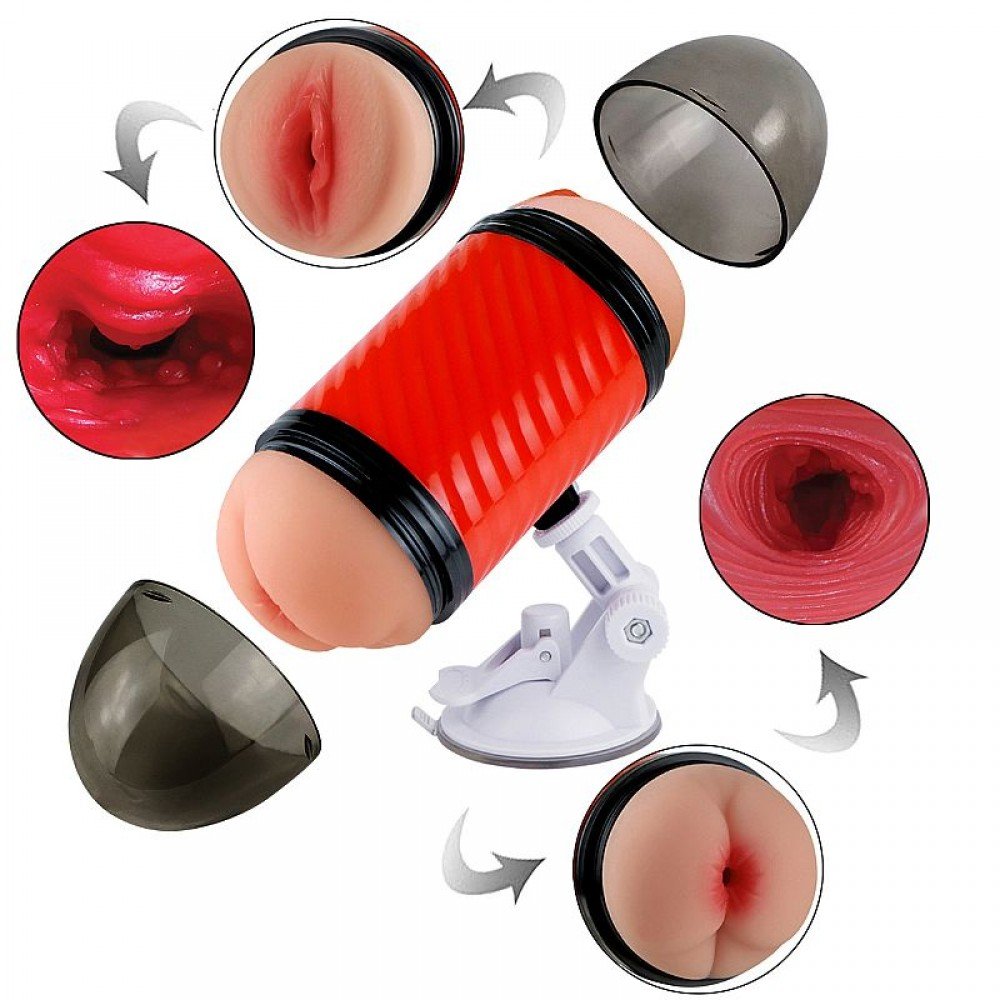 MASTURBADOR VAGINA ANUS COM VENTOSA 6508 Masturbador Masculino Lanterna Cyberskin com ventosa, em formato de vagina e Anûs. MASTURBADOR VAGINA ANUS COM VENTOSA 6508