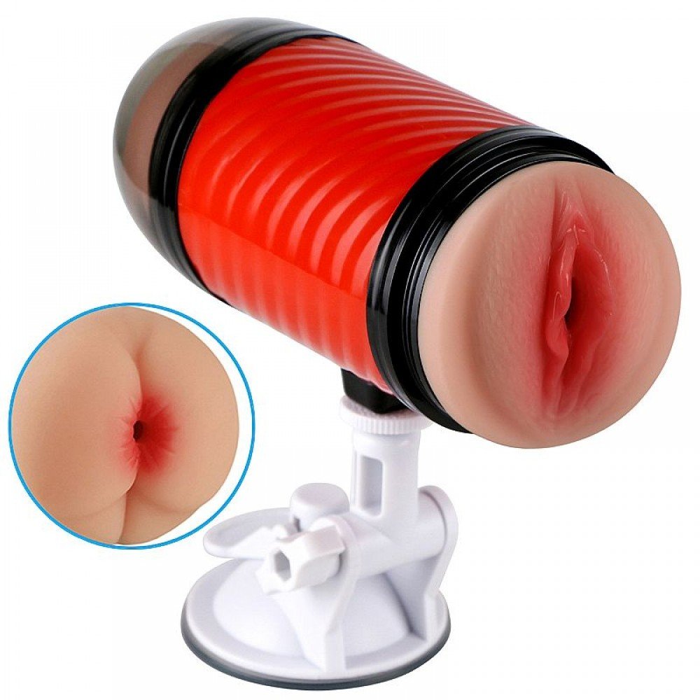 MASTURBADOR VAGINA ANUS COM VENTOSA 6508 Masturbador Masculino Lanterna Cyberskin com ventosa, em formato de vagina e Anûs. MASTURBADOR VAGINA ANUS COM VENTOSA 6508