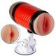 MASTURBADOR VAGINA ANUS COM VENTOSA 6508 Masturbador Masculino Lanterna Cyberskin com ventosa, em formato de vagina e Anûs. MASTURBADOR VAGINA ANUS COM VENTOSA 6508