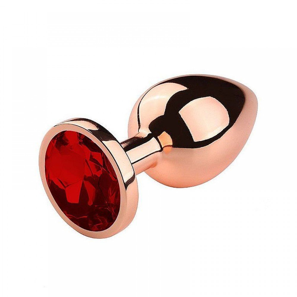 PLUG ANAL EM ALUMINIO ROSE MODELO CRISTAL TAMANHO P 7443