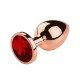 PLUG ANAL EM ALUMINIO ROSE MODELO CRISTAL TAMANHO P 7443