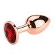 PLUG ANAL DE ACO ROSE COM CRISTAL TAMANHO M 7444 Plug Anal, este é um acessório erótico diferente que serve como estimulador anal em brincadeiras fetichistas,principalmente em jogos de dominação e submissão. PLUG ANAL DE ACO ROSE COM CRISTAL TAMANHO M 7444