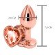 PLUG EM ACO CORAÇÃO P 7446 LARANJA Plug anal de coração, Luxo em aço inoxidável possui forma cônica e um detalhe extremamente lindo de pedra lapidada em formato de coração na sua base. PLUG EM ACO CORAÇÃO P 7446 LARANJA