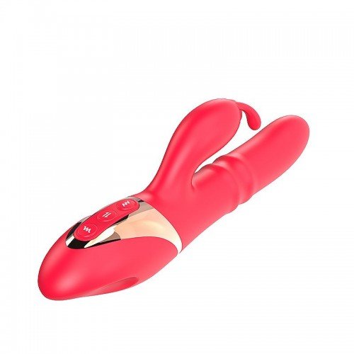 VIBRADOR PONTO G E CLITORIS COELHO VAI E VEM 7464