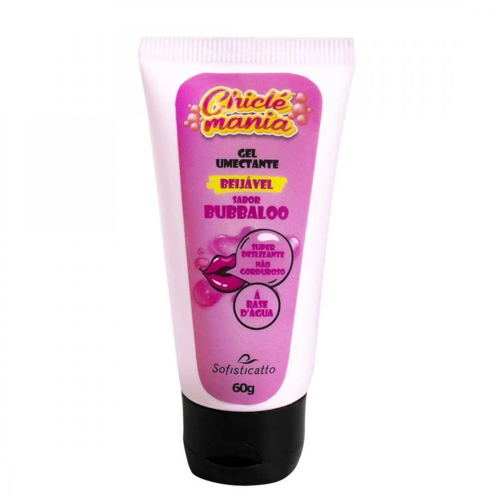 GEL UMECTANTE CHICLE MANIA 60G Se a ideia é deixar os momentos a dois ainda mais intensos e saborosos, o Gel Umectante Chiclé Mania é o toque perfeito para uma experiência sensorial inesquecível! GEL UMECTANTE CHICLE MANIA 60G