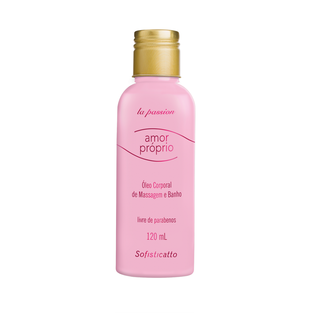 OLEO LA PASSION AMOR PROPRIO 120ML O Óleo da da linha La Passion é uma ótima escolha para fazer aquela massagem marcante em sua companheira(o), pois em sua composição contém ingredientes para te fazer relaxar e atrair energias jamais sentidas antes. OLEO LA PASSION AMOR PROPRIO 120ML