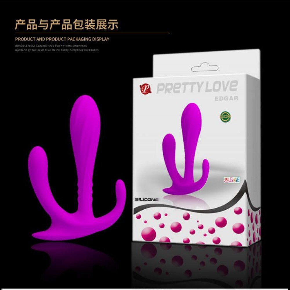 Plug Anal e Vaginal Com Estimulador - Pretty Love Edgar