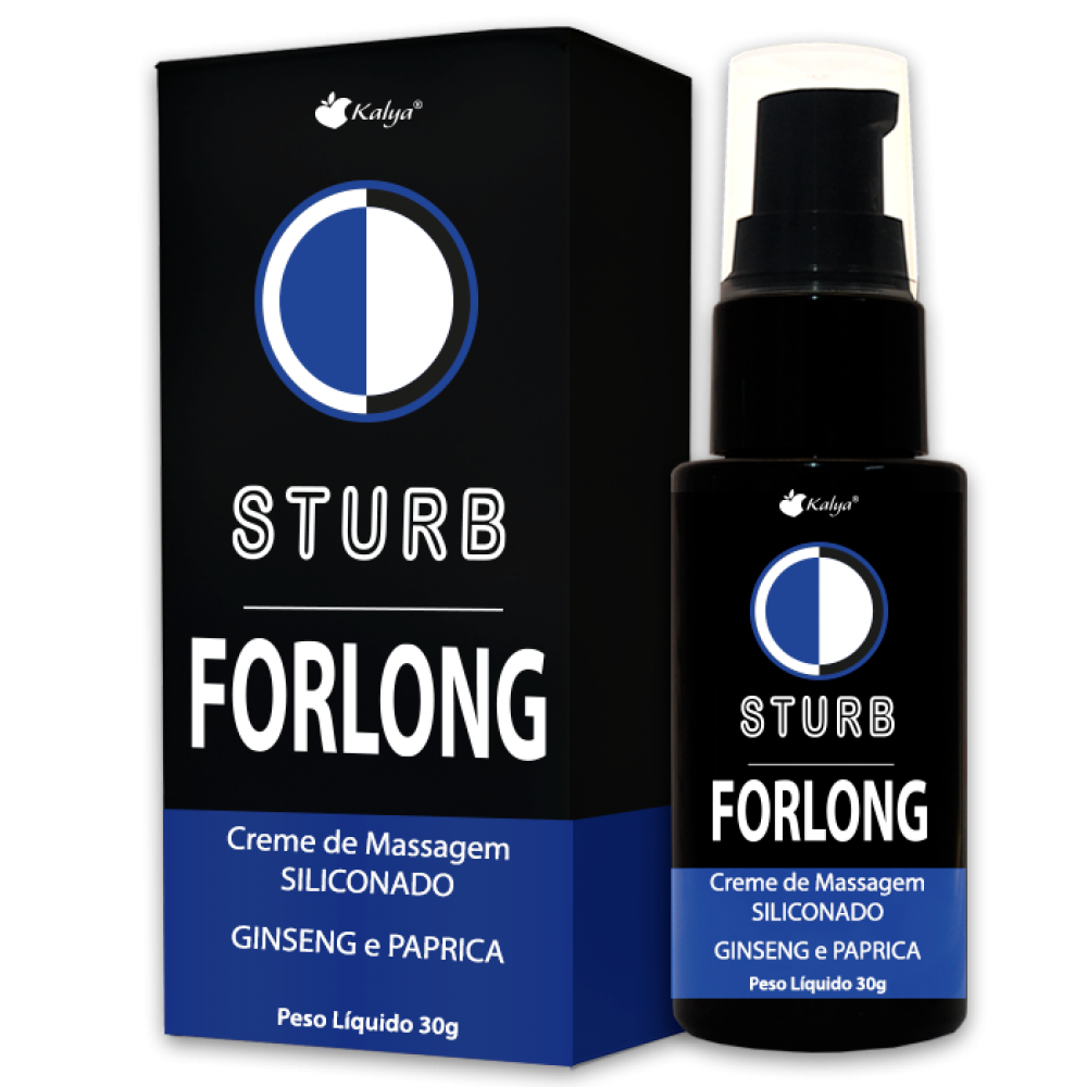 STURB FORLONG PROLONGADOR DE ERECAO 30G KALYA O Sturb Forlong é um incrível creme siliconado que potencializa a ereção dando mais tempo à sua relação, em sua fórmula foi adicionado ginseng e paprica, estimulantes naturais que melhoram a circulação sanguín STURB FORLONG PROLONGADOR DE ERECAO 30G KALYA