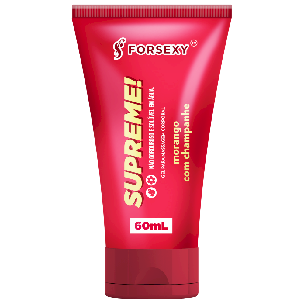 SUPREME LUBRIFICANTE AROMATICO 60ML FORSEXY Supreme Lubrificante Aromático 60ml For Sexy é um lubrificante pensado para diversas ocasiões, não pode ser ingerido, solúvel em água e não é gorduroso. SUPREME LUBRIFICANTE AROMATICO 60ML FORSEXY