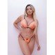 CONJUNTO STRAPPY EM RENDA NANA LARANJA NEON