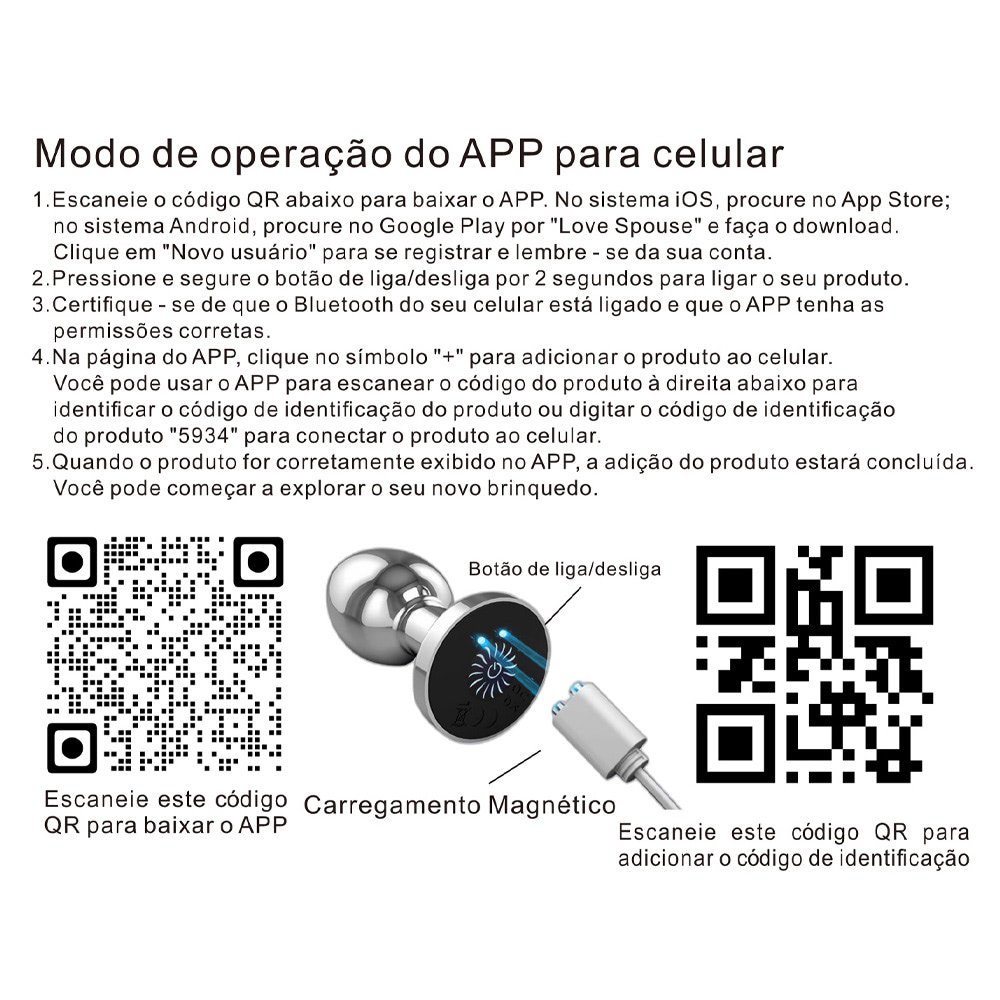 PLUG ANAL CROMADO COM VIBRO E APP PL197