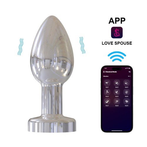 PLUG ANAL CROMADO COM VIBRO E APP PL197