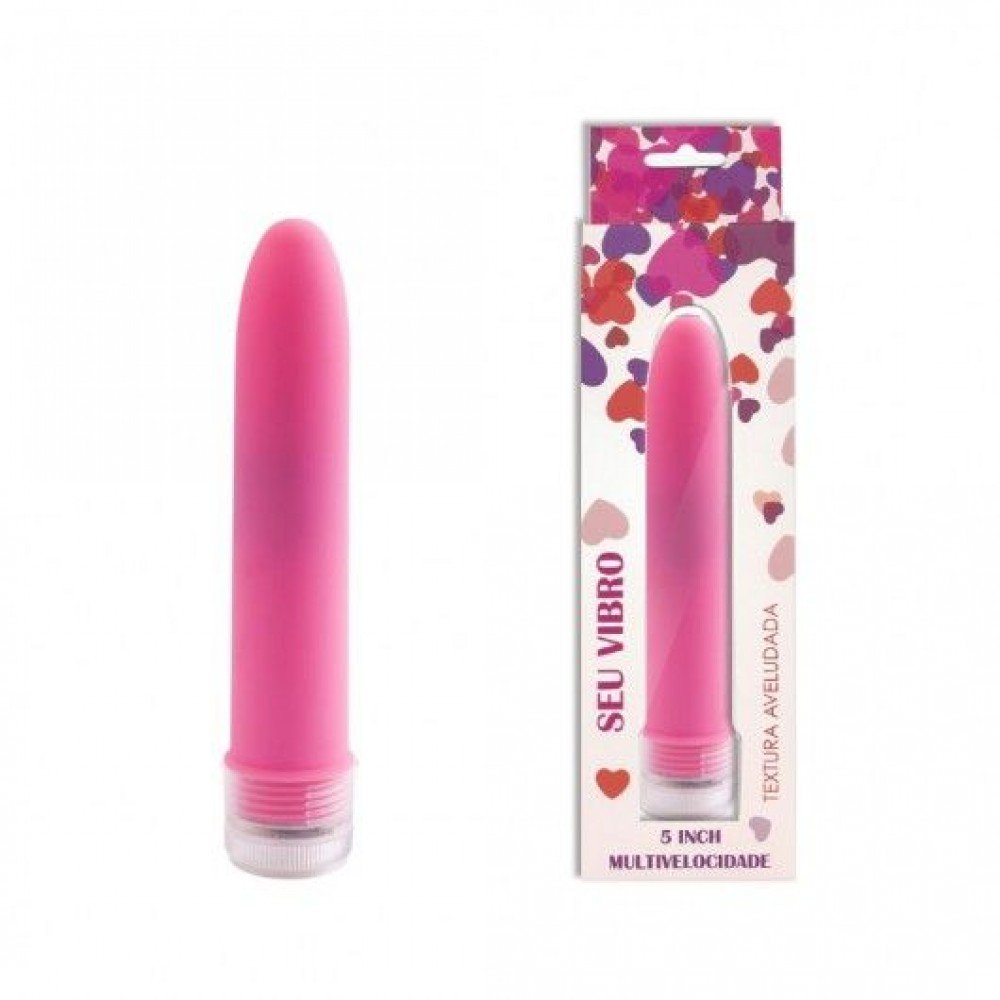 Vibrador Personal 13 cm, Multivelocidade e Textura Aveludada  PS006