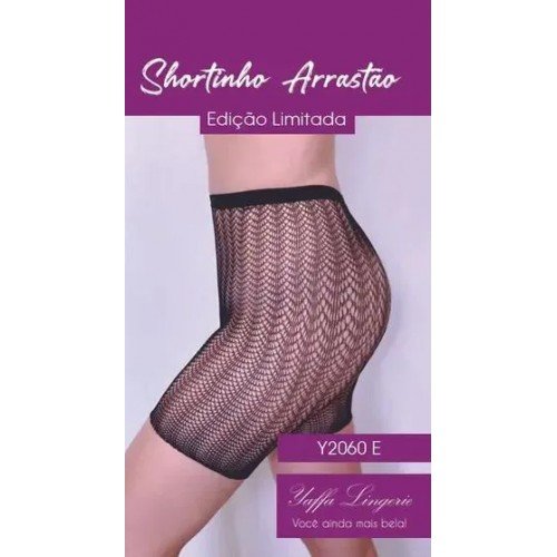 SHORTINHO ARRASTAO TECIDO MEIA 