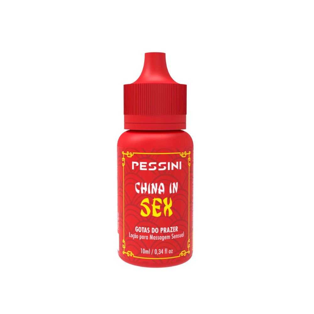 CHINA IN SEX EXCITANTE EM GOTAS PESSINI 10ML Gostas excitante com aquecimento Vantagens: clinicamente e dermatologicamente testado, proporciona prazer extra. CHINA IN SEX EXCITANTE EM GOTAS PESSINI 10ML