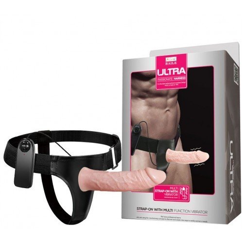 CINTA PENIANA COM PENIS OCO E VIBRAÇÃO BAILE ULTRA HARNESS