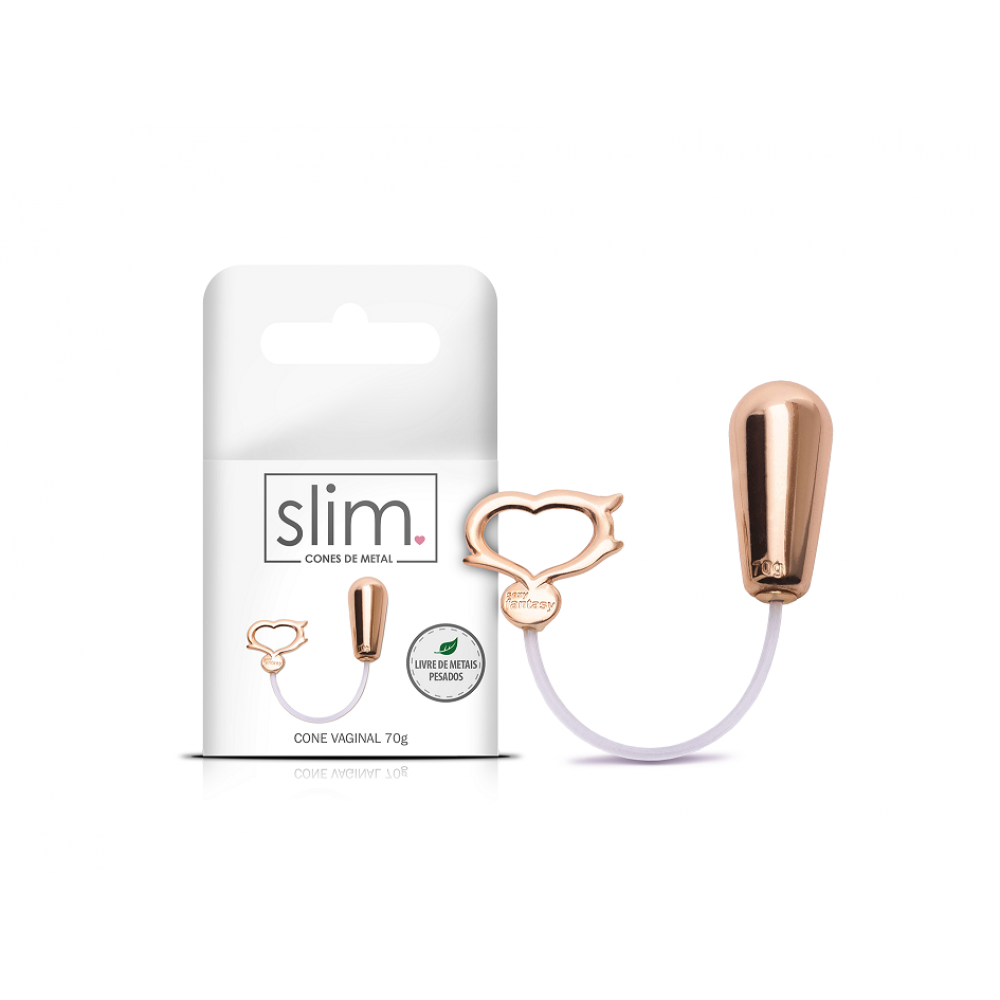 CONE DE METAL 70G LINHA SLIM SEXY FANTASY Os cones vaginais da Linha Slim foram desenvolvidos para mulheres que buscam produtos de extrema qualidade e bom gosto. CONE DE METAL 70G LINHA SLIM SEXY FANTASY