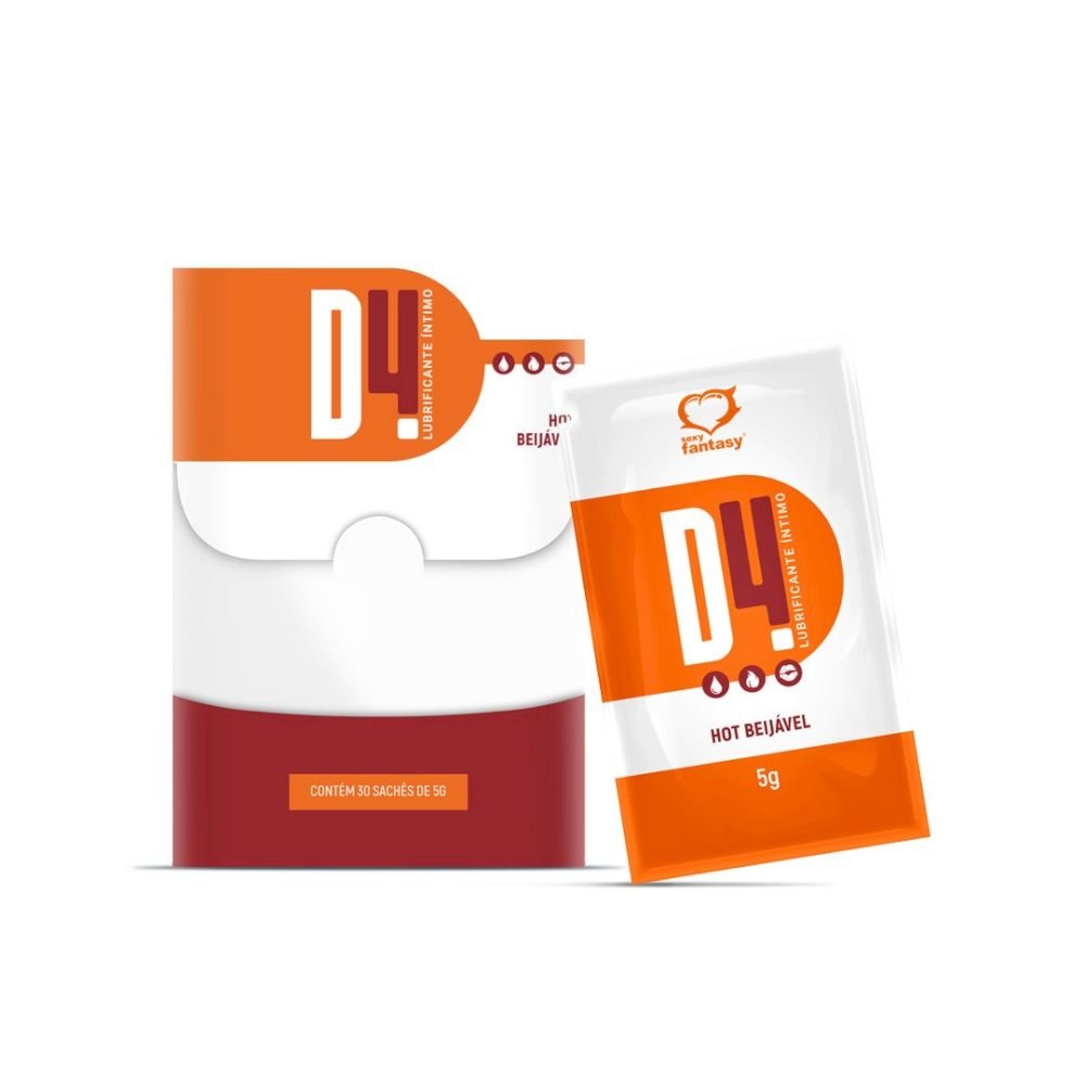 D4 LUBRIFICANTE HOT SACHE 5G UNIDADE O lubrificante D4 Hot é um produto fundamental para tornar seu momento mais prazeroso. D4 LUBRIFICANTE HOT SACHE 5G UNIDADE