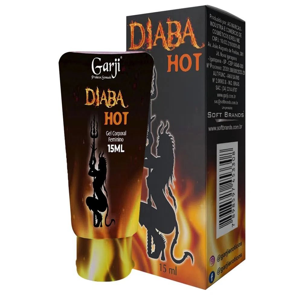 DIABA HOT GEL EXCITANTE FEMININO 15ML GARJI Sua noite vai pegar fogo! DIABA HOT GEL EXCITANTE FEMININO 15ML GARJI