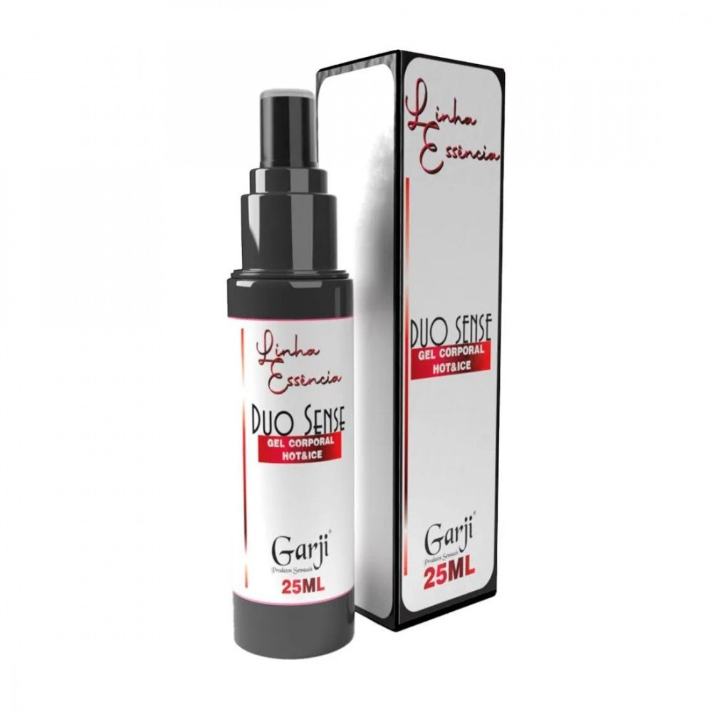 DUO SENSE GEL HOT E ICE 25ML LINHA ESSENCIA Prepare-se para levar suas relações a um novo nível com o Duo Sense Gel de Massagem Hot & Ice Garji! DUO SENSE GEL HOT E ICE 25ML LINHA ESSENCIA