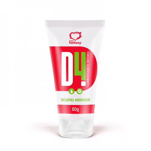 LUBRIFICANTE D4 BEIJAVEL MORANGO 60G