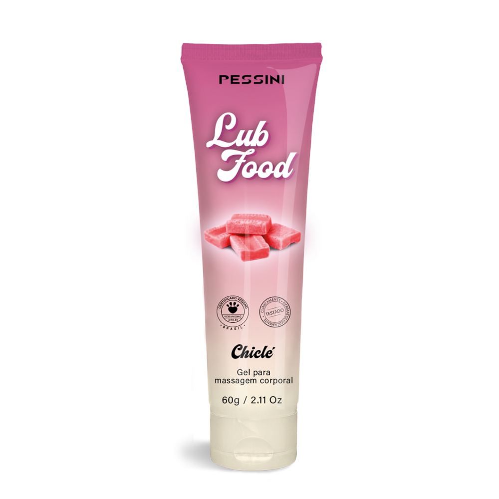 LUBRIFICANTE LUB FOOD BEIJAVEL 60G PESSINI Lubrificante com longa duração beijável, nos sabores Chiclé, Citric e Mint. LUBRIFICANTE LUB FOOD BEIJAVEL 60G PESSINI