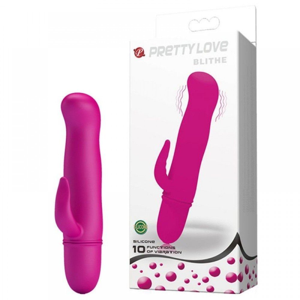 VIBRADOR PONTO G BLITHE - PRETTY LOVE O Vibrador ponto G com estimulador feito de silicone, material macio com toque aveludado. VIBRADOR PONTO G BLITHE - PRETTY LOVE