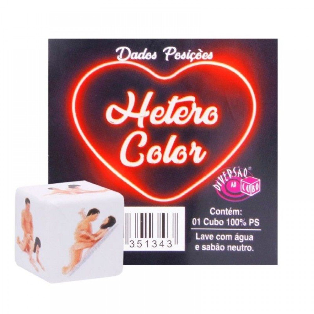 DADO POSIÇÕES HETERO COLOR - DIVERSÃO AO CUBO