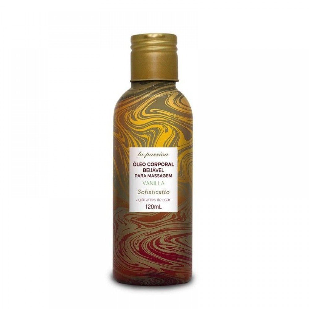 La Passion óleo Beijável Massagem 120ml Sofisticatto - Vanila La Passion Óleo Corporal Beijável para massagem. La Passion óleo Beijável Massagem 120ml Sofisticatto - Vanila