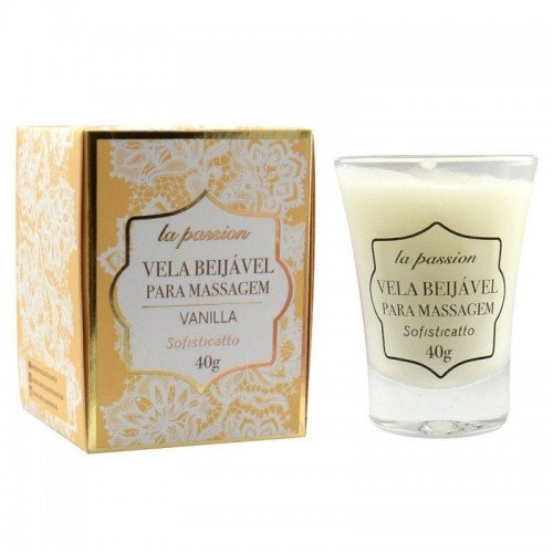 La Passion Vela Beijável Massagem 40g - Vanilla  Sofisticatto 