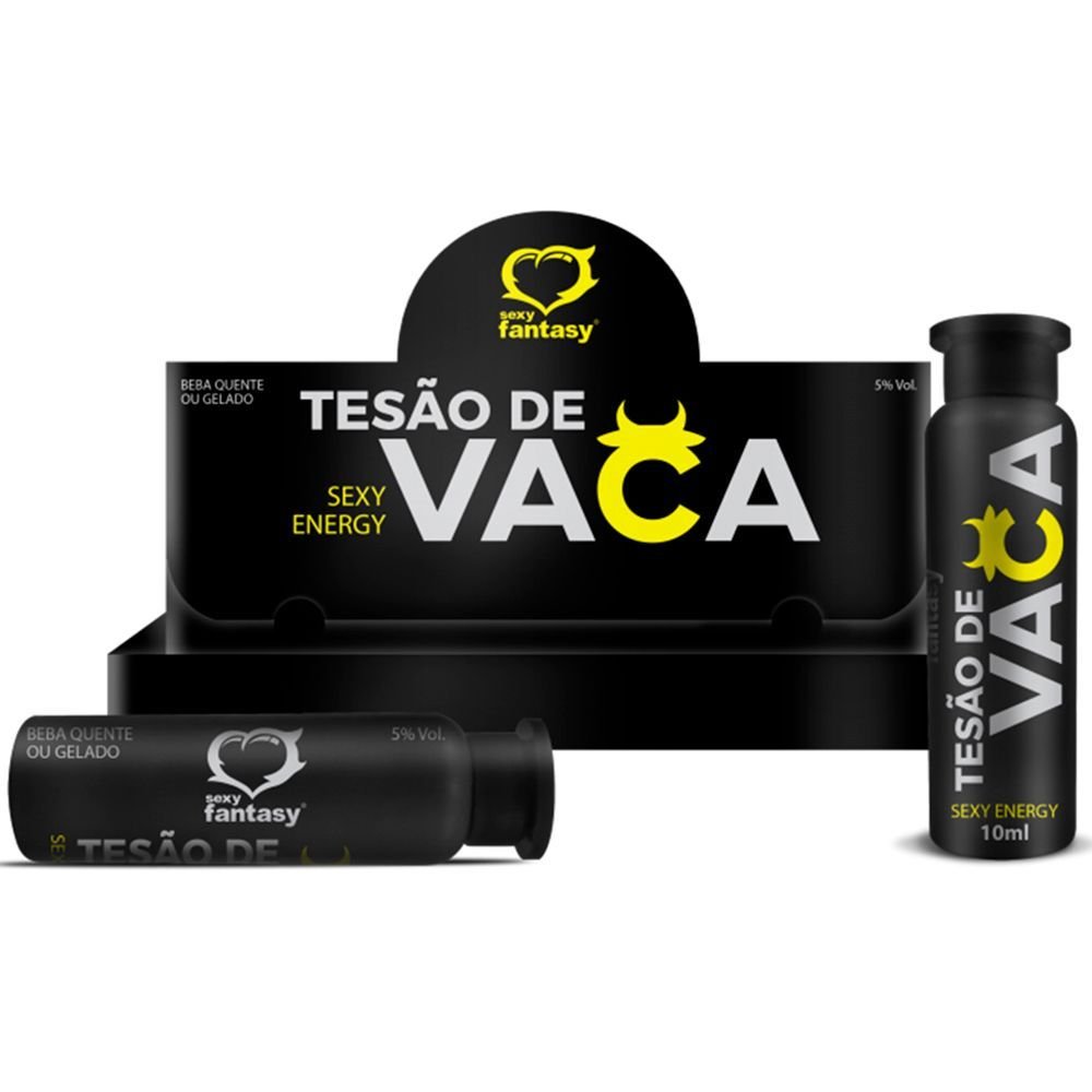PACK TESÃO DE VACA 50 UNIDADES SEXY FANTASY Tesão de Vaca é um energético afrodisíaco natural desenvolvido para aumentar a libido, proporcionando incríveis momentos de prazer! PACK TESÃO DE VACA 50 UNIDADES SEXY FANTASY