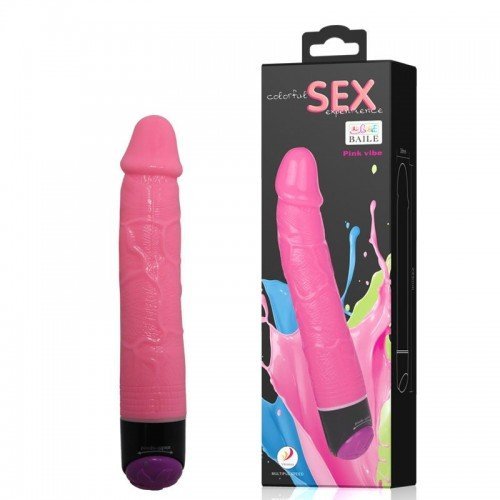 Prótese COM VIBRADOR BAILE PINK VIBE 23CM