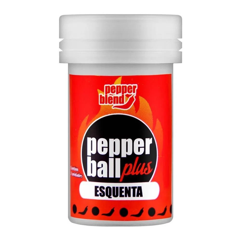 PEPPER BALL PLUS ESQUENTA COM 02UN Pepper Ball Plus Esquenta Pepper BlendExplicação do produto:A Pepper Ball Esquenta é um produto desenvolvido exclusivamente para as preliminares. PEPPER BALL PLUS ESQUENTA COM 02UN
